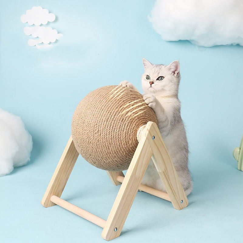 Premium Sisal Rope Cat Scratching Ball Toy | Durable Paw-Friendly Cat Scratcher Board | Pet Furniture Supplies for Kittens and Cats