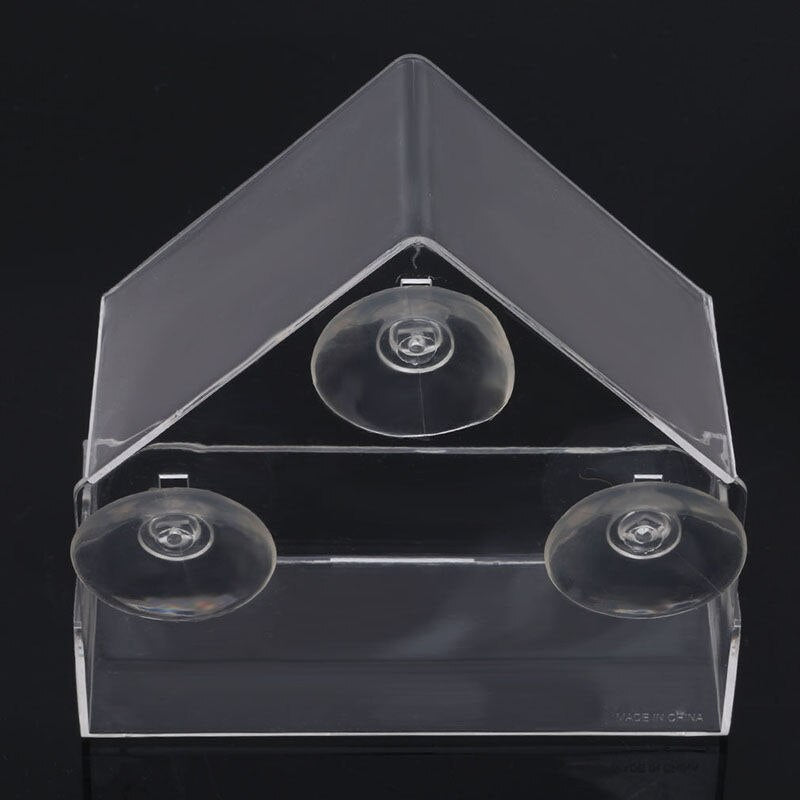 Clear Window Bird Feeder | Suction Cup Mount Birdhouse for Up-Close Bird Watching | Pet Supplies