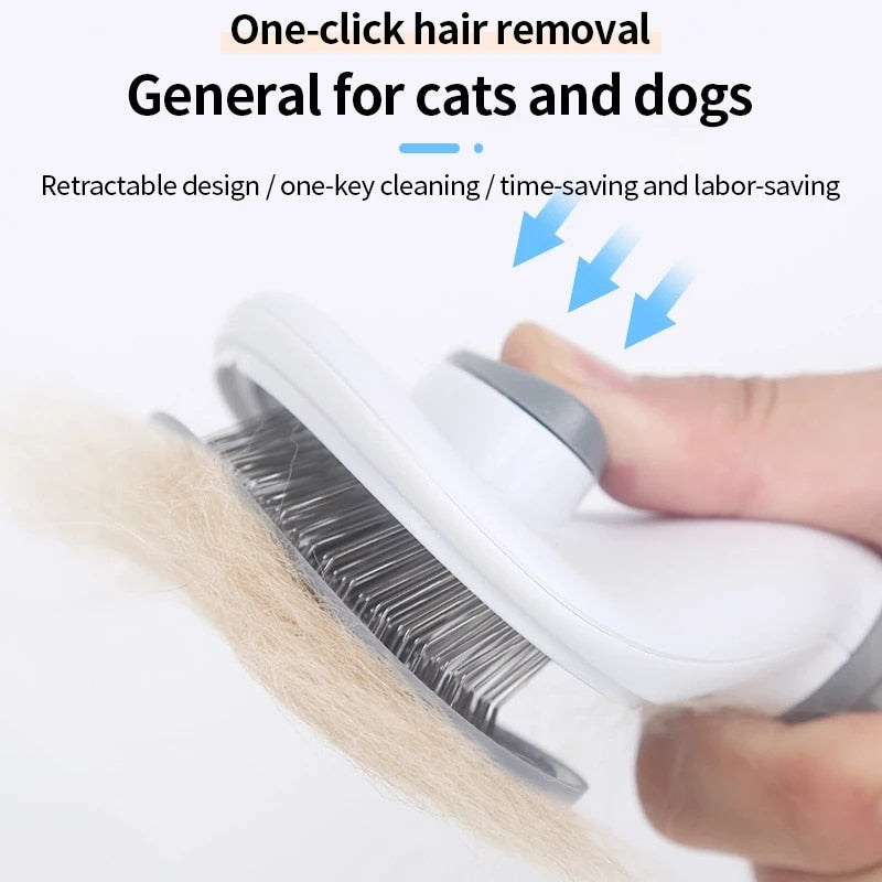 Hair Remover Brush Dog / Cat Non-slip Beauty Brush Dog Grooming Equipment Pets Stainless Steel For Dogs Pet Hair Removal Comb