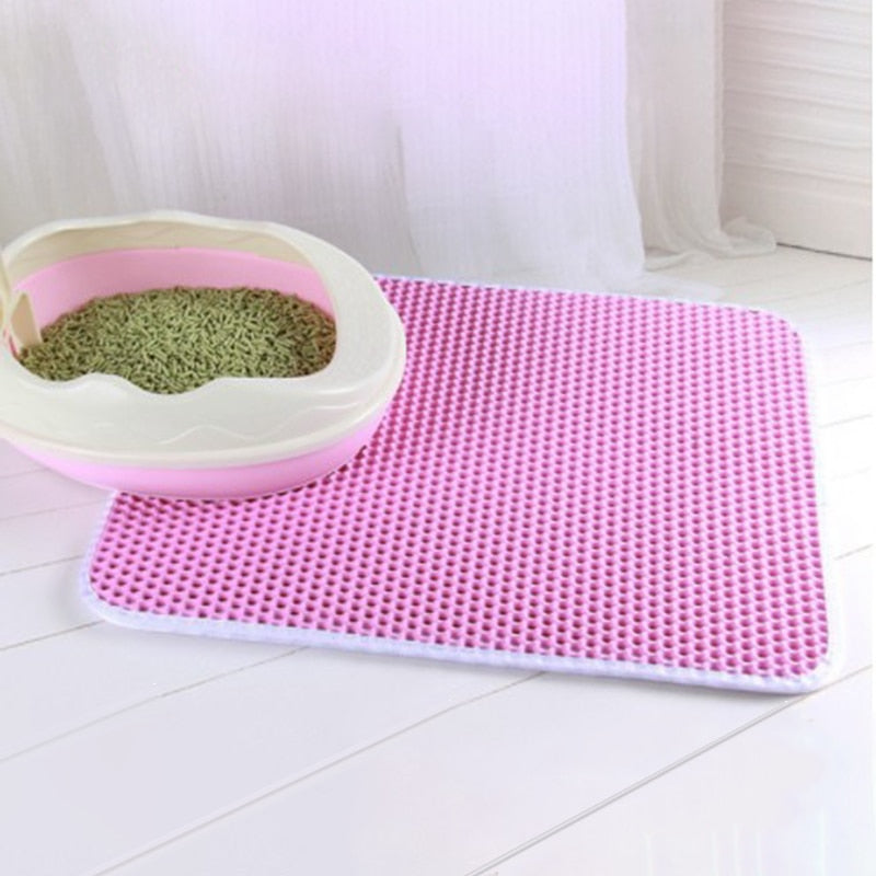 Double Layer EVA Cat Litter Pad Waterproof Non-slip Sand Basin Filter Kitten Dog Washable Mattress Floor Mat Pet Clean Supplies