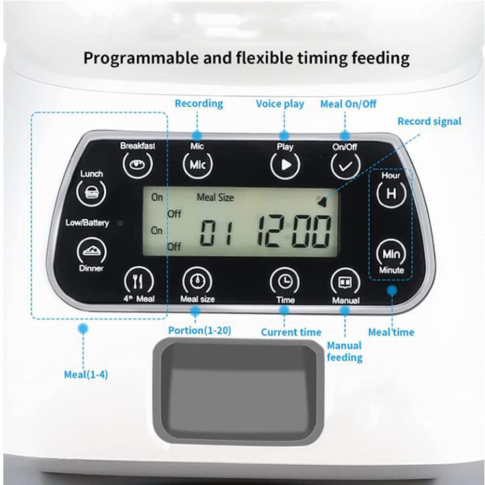 Smart Stainless Steel Automatic Pet Feeder with Timer - Perfect for Dogs and Cats