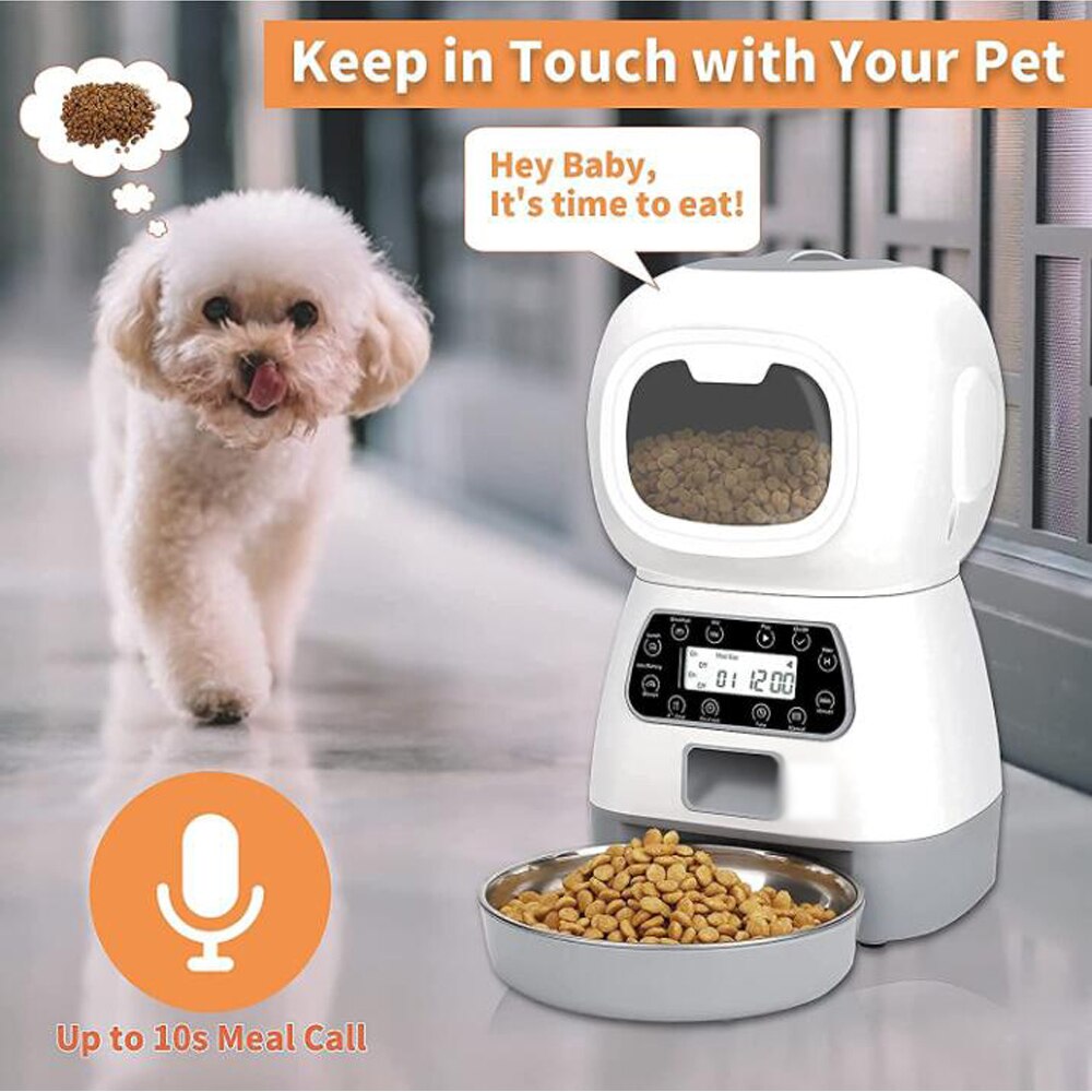 Smart Stainless Steel Automatic Pet Feeder with Timer - Perfect for Dogs and Cats