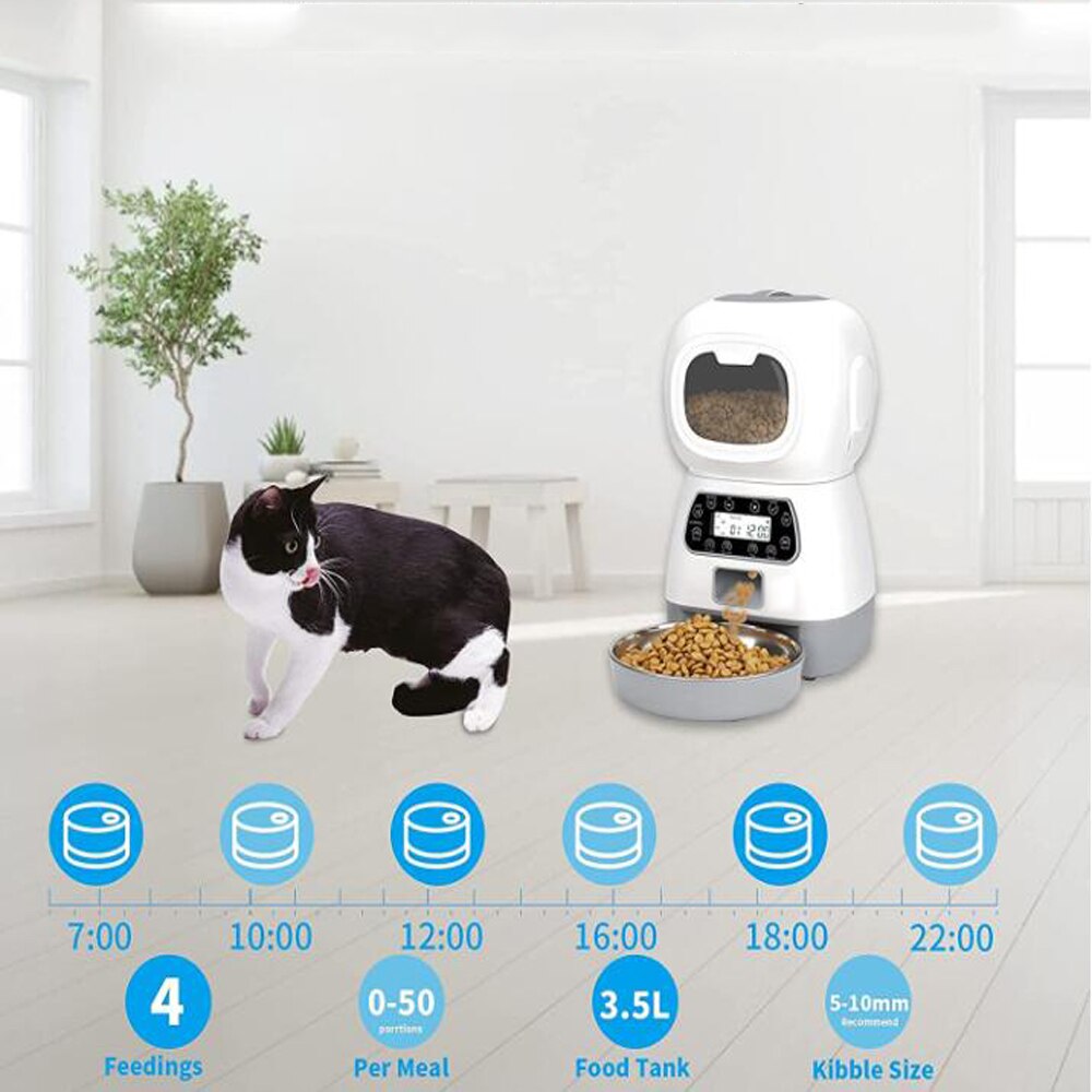 Smart Stainless Steel Automatic Pet Feeder with Timer - Perfect for Dogs and Cats