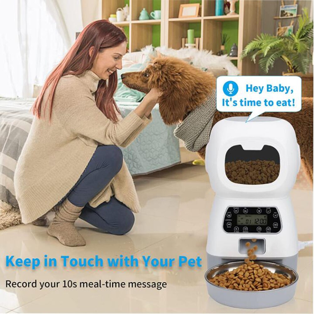 Smart Stainless Steel Automatic Pet Feeder with Timer - Perfect for Dogs and Cats