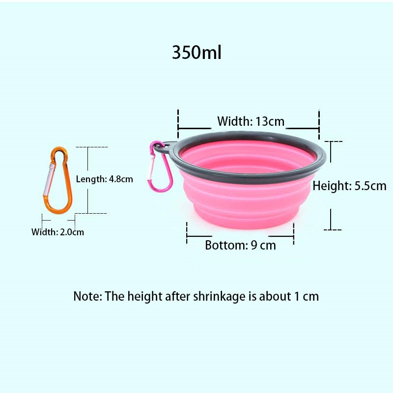 Large Collapsible Dog Pet Folding Silicone Bowl 350/1000ml