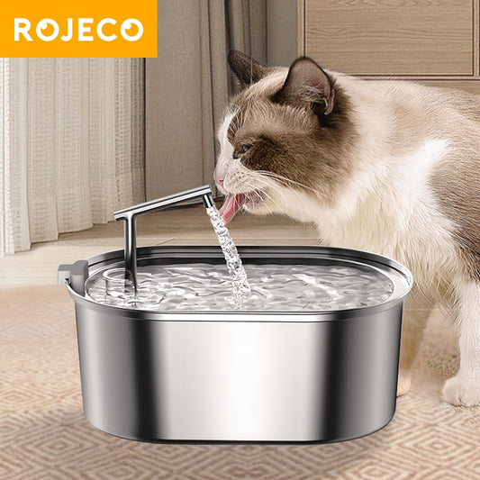 ROJECO Stainless Steel Cat Water Fountain