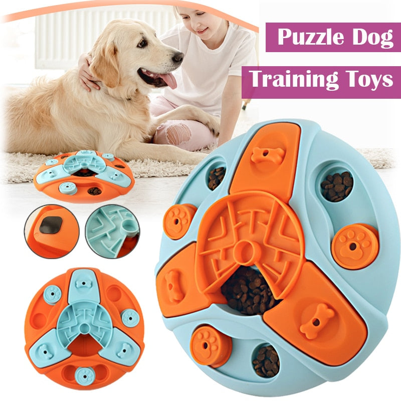 Dog Toys Dog Feeding Puzzle Toys Slow Food Dog Puzzle Bowl Toy Pet Interactive Increase NonSlip Bowl  Pet IQ Training Dispenser