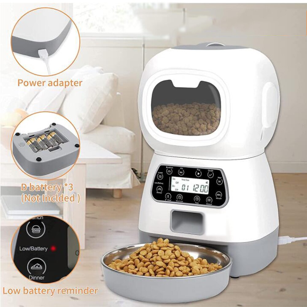 Smart Stainless Steel Automatic Pet Feeder with Timer - Perfect for Dogs and Cats